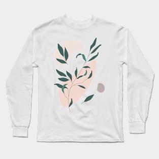 abstract branch botanical leaves Long Sleeve T-Shirt